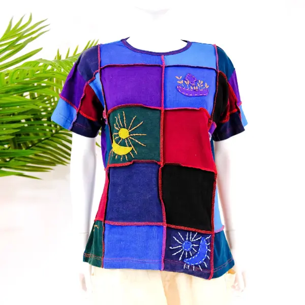 Hand Embroidery Cotton Patch Unisex Top