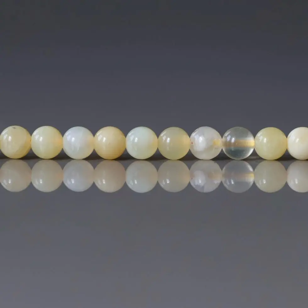 3mm Yellow Opal Beads 15" Opal Genuine Gemstone Beads Natural Peruvian Opal for Jewelry Making Beading Craft Gift Beads October birthstone