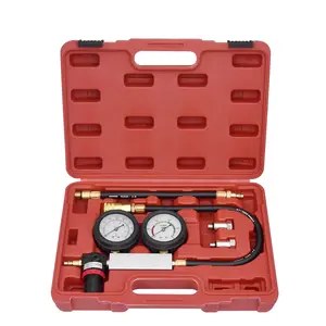 Cylinder Leak Down Tester Compression Tester Automotive Engine Cylinder Dual Gauge Leakdown Tester Kit Diagnostics Tool