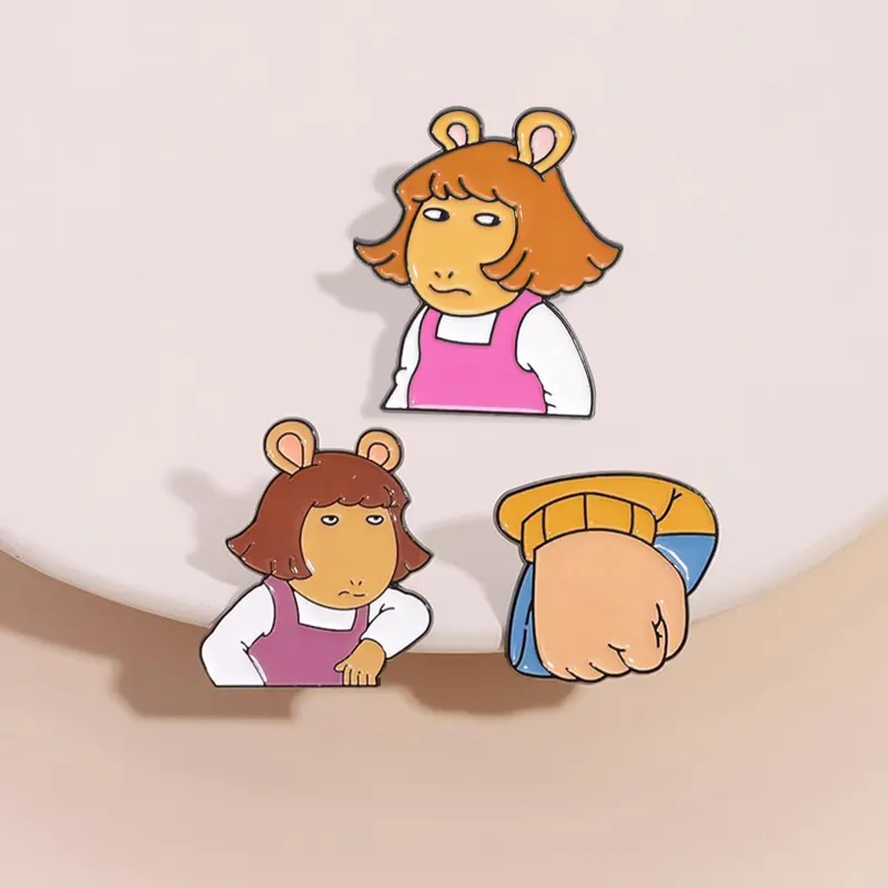 Cartoon Sister Character Pins, Alloy Brooch Pin, Cute Enamel Pins for Backpacks, Jeans, Scarves, Hats Decoration, Fashion Accessories for Women & Men, Clip