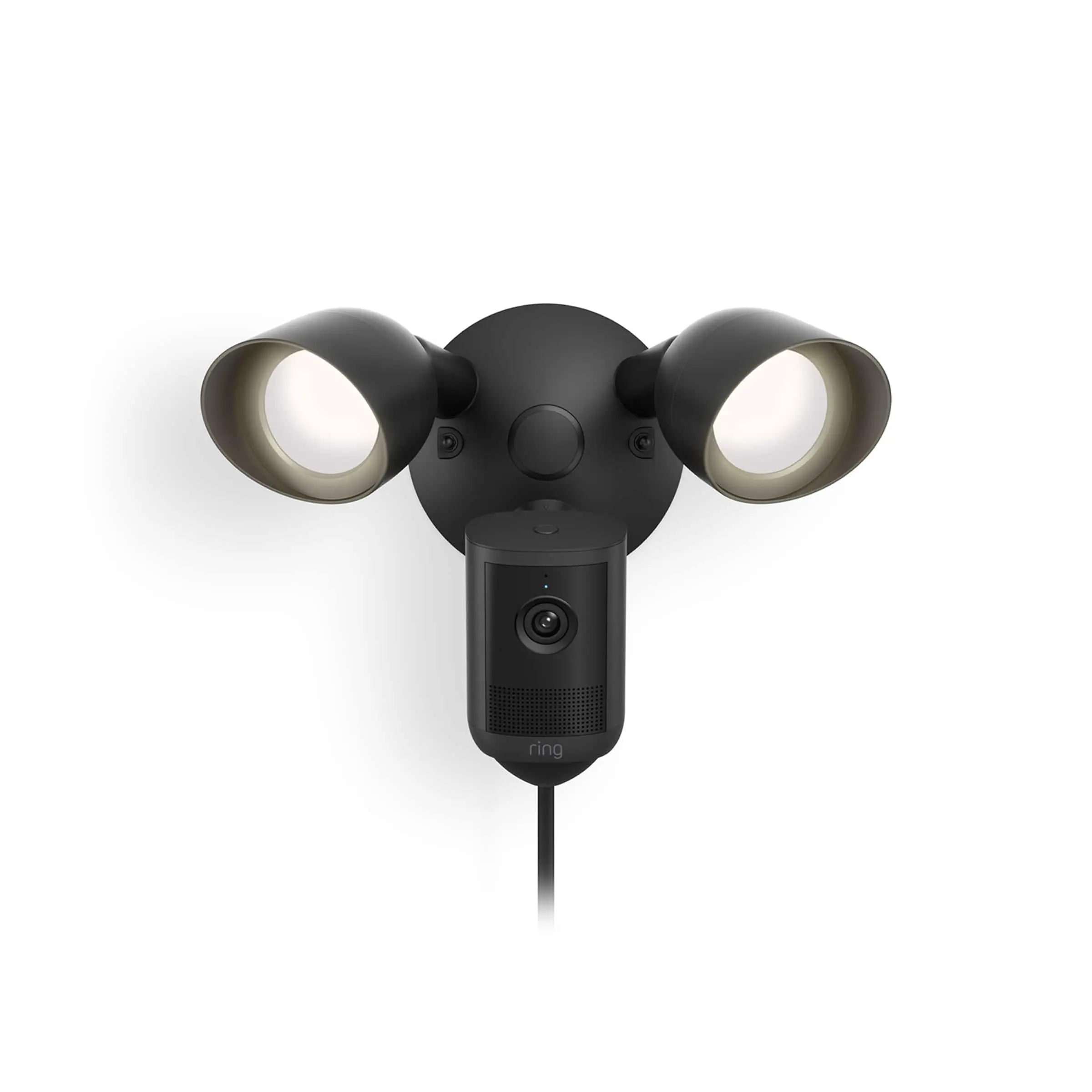 Ring - Floodlight Cam, Wired (newest model) - Wide-Angle Retinal 2K Video, 6x Enhanced Zoom, Ultra-Bright Floodlights - Black