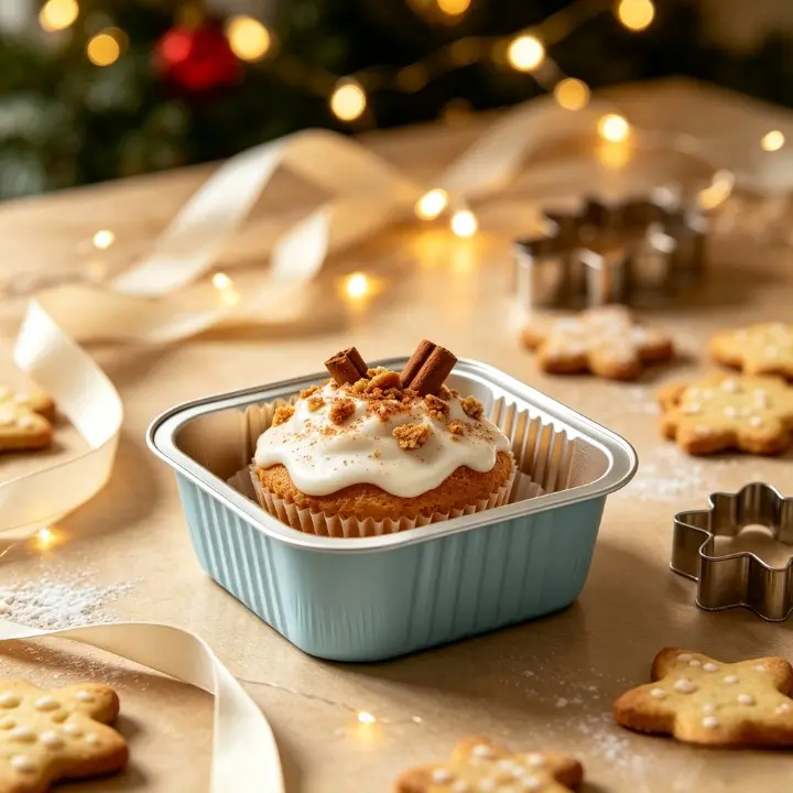 50 Pcs Mini Square Baking Cups with Lids,5oz Aluminum Foil Mini Cake Pans with Lids,Disposable Ramekins Cake Pans,150ml Dessert Cups Cupcake Pans for Wedding Birthday Party