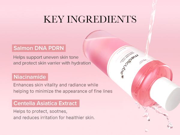 [medicube] PDRN Pink Cica Soothing Toner I Pink Glow Toner I Salmon DNA, Salmon PDRN, Hydrating, Moisturizing, Uneven Tone, Korean Skincare