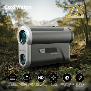 1400 Yard HD Range Finder with Slope, 7X Magnification, Red OLED Display, BRD Mode, Angle Compensation, Scan