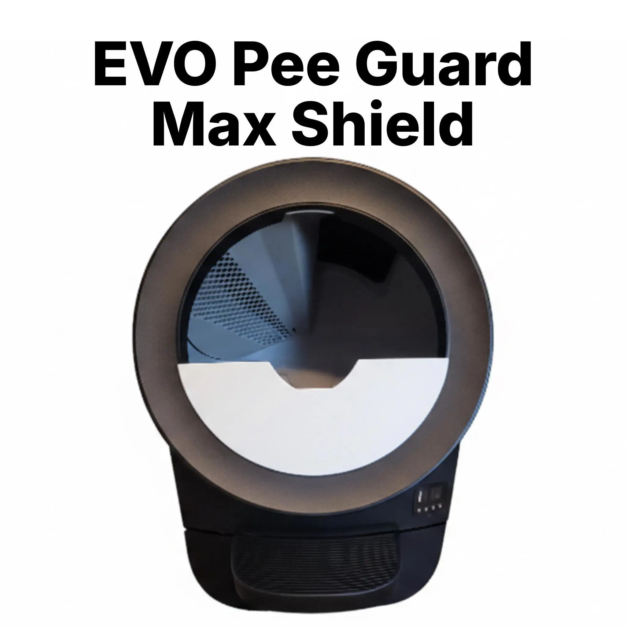 EVO Pee Guard Max Shield for Litter-Robot EVO : Anti-Flicking, One-Piece Design - White or Black
