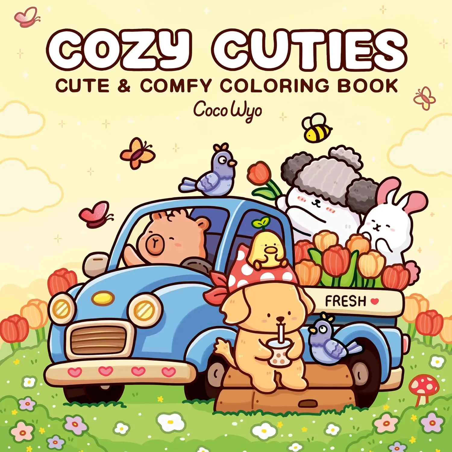 Cozy Cuties cute  Coloring Book for Adults and Kids (Cozy Spaces Coloring)