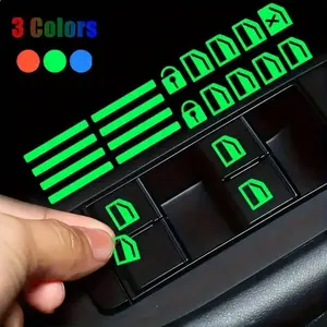 Luminous Car Button Sticker, 3-Color Car Fluorescent Sticker, Durable and Easy to Apply Car Stickers, Suitable for All Car Models, Car Accessories