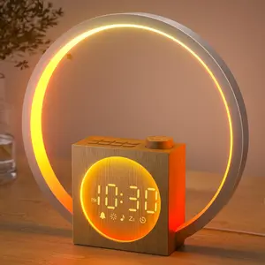 Sunrise  Clock, Wake up Light with White Noise for Heavy Sleepers, Adjustable Sleep Timer, Volume&Brightness, Night Light with Dynamic Colors, 30 Sleep Sounds for   Adults