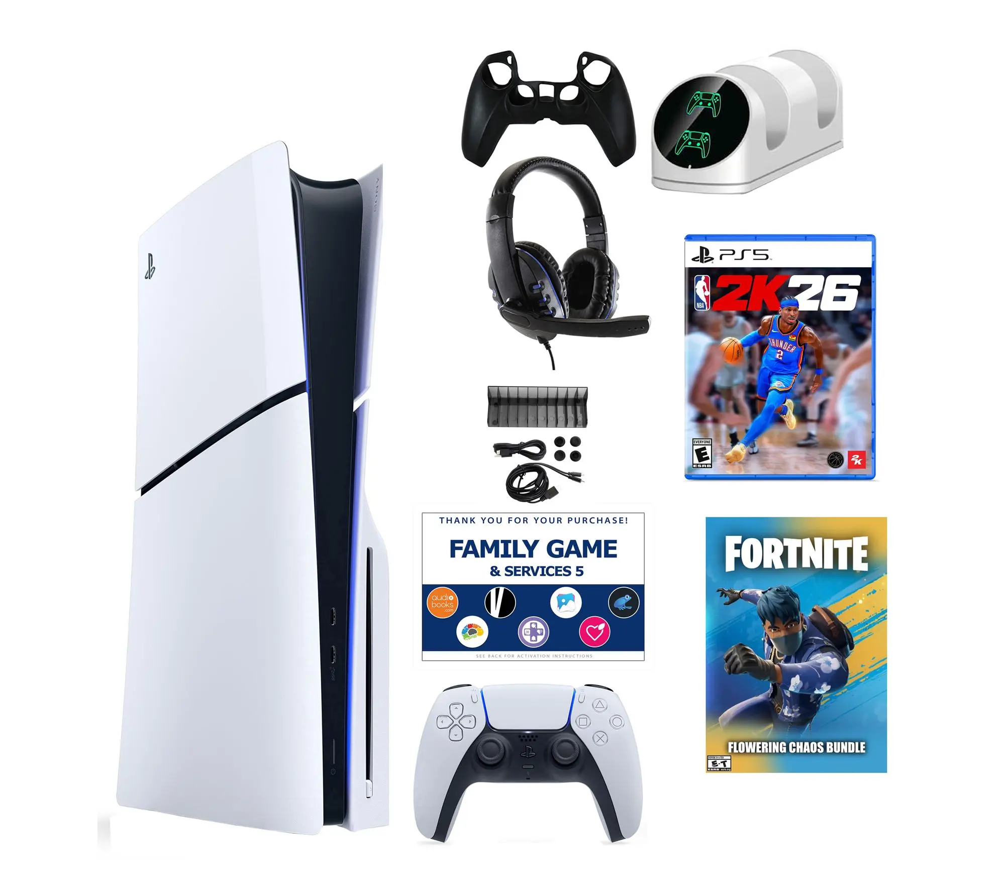 PS5 Slim Chaos with NBA 2K26 Accessories Kit &Voucher