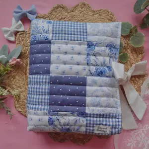 Blue Patchwork Bible Cover