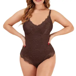 FeelinGirl Sexy Lace Bodysuit Shapewear for Women Thong  Seamless Underwear christmas Womenswear 3 Nylon Spandex Thong Seamless Womenswear Valentine's Day Gift #Summervibes