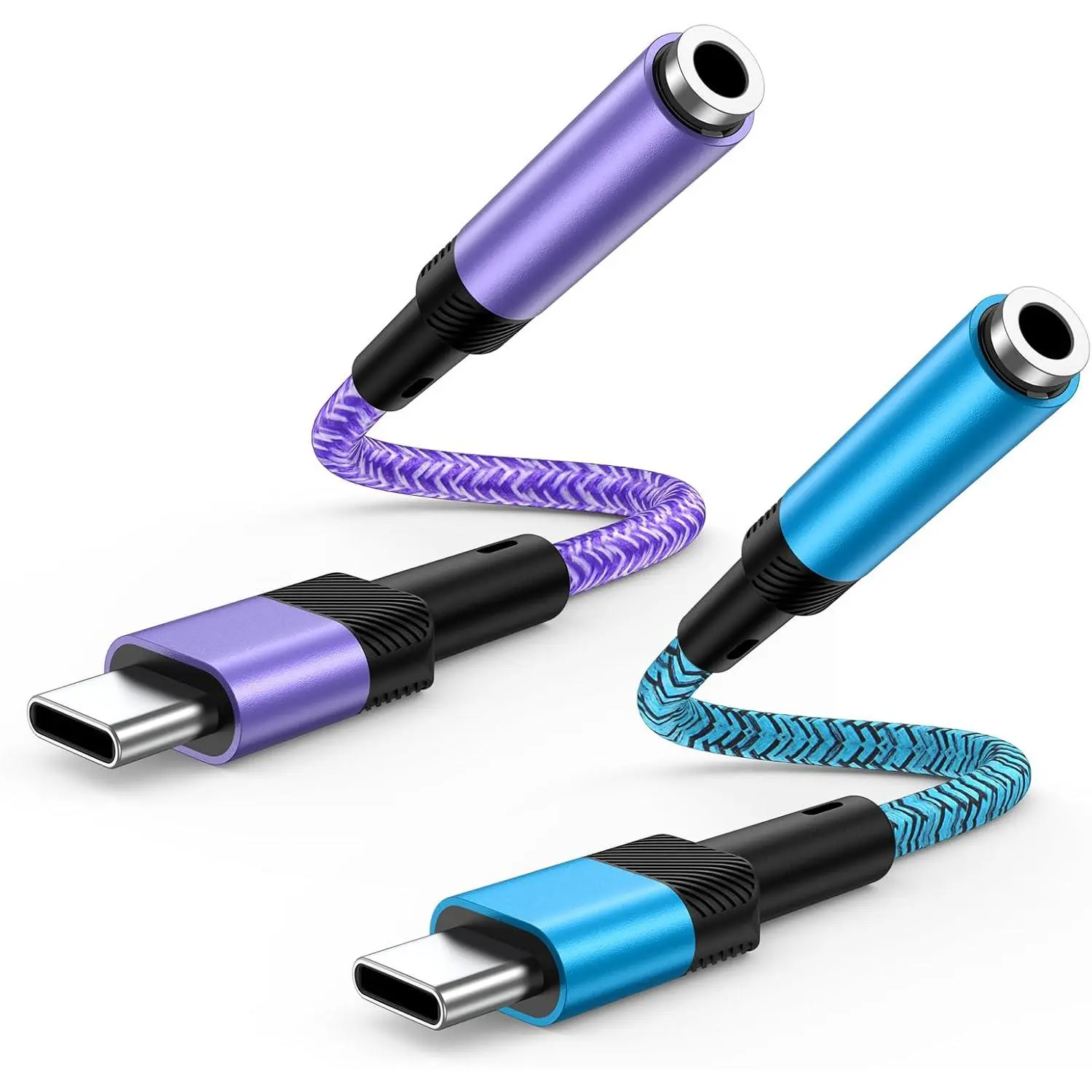 2Pack [Apple MFi Certified] USB C to 3.5mm Headphone Jack Adapter for iPhone 17 Air 17 Pro 17 Pro Max 16e 16 Pro Max Plus 15,Type C to 3.5mm Aux Cord Car Audio Adapter for Samsung Galaxy A17,Pixel 10