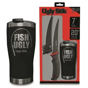 Ugly Stik 7" Fillet Knife & Tumbler Gift Set  Perfect Fishing Gift for Him!
