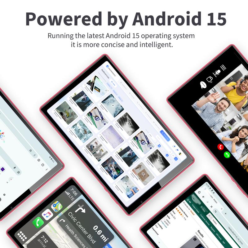 Veidoo 10.1" Android Tablet – 3GB RAM, 64GB +256GB Expandable, HD Touchscreen, 5G WiFi, Face Unlock, Eye Care Mode (Rose Pink)