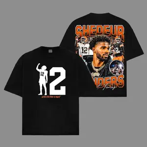 Shedeur Sanders Unisex Oversized Cotton T-Shirt, The Browns T-Shirt ,The Showtime Shedeur Shirt The Fan's Kit, Sunday Football Outfit, Football Kit , Football Graphic Tee, Vintage Football Shirt, Game Day T Shirt