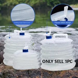 Foldable Water Storage Container, Leak-Proof Portable Foldable with Mouth and Safety Screw Cap, Durable Flexible Design for Camping Hiking Survival, Camping Accessories, Water Storage Tank