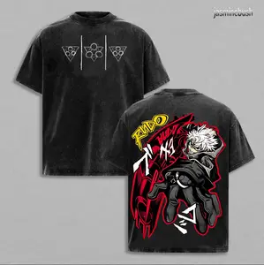 Rudo Chaos Fighter Gachiakuta Inspired Anime T-Shirt, Vintage Washed Oversized Heavyweight Cotton Unisex Streetwear Tee