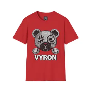 VYRON Distressed Bear Face T-Shirt | Grunge Teddy Graphic Tee