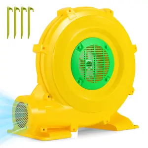 COSTWAY - 980W Bounce House Blower 1.31 HP Portable Air Pump Fan with Handle and Ground Stakes