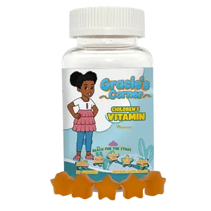 Gracies Corner Stars Gummy Vitamin: All Natural Plant Based w/ Omega 3, Vitamin D, B Complex Vitamins, Zinc, Vitamin C, Selenium, Gluten Free, Allergen Free, Dye Free (60 Count)