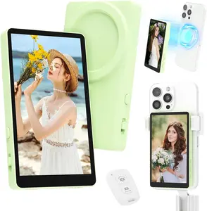 Green Selfie Monitor Screen for iPhone & Android, 30fps Video Recording via Phone Rear Camera, Bluetooth Remote Control, Essential for Content Creators' Vlogs & Live Streams