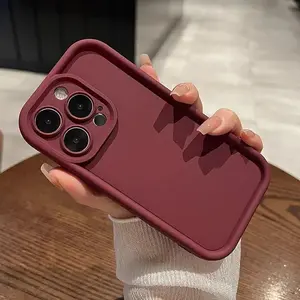 Thickened Liquid Silicone Case For iPhone 17Air 17 16 15 14 13 12 11 Pro Max Plus Phone Soft Protection Lens Protector Thick Funda