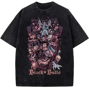 Black B.ull Graphic Shirt, Black Clover Anime Vintage Shirt, Gift for Men, Gift for Women, Crew Neck T-shirt, Trending T-shirt