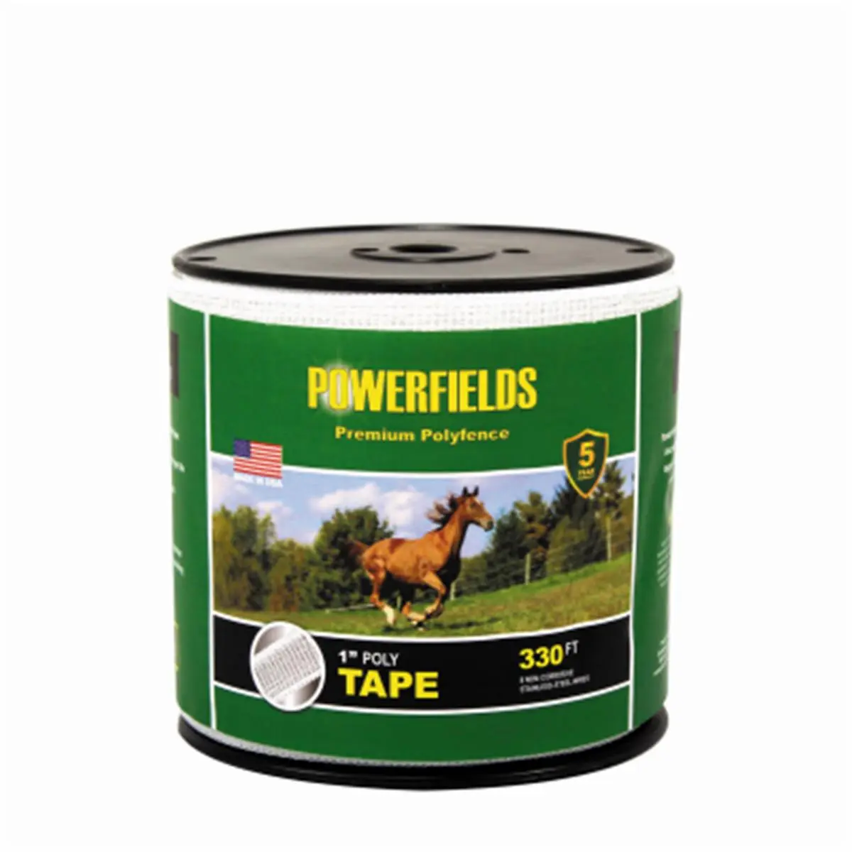 Powerfields 241840 1 in. x 330 ft. White Poly Tape