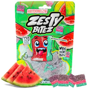 Zesty Bitez Watermelon Candy 1 Pack Mini Sour Bites