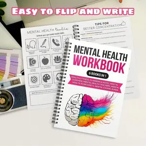 1pc Trauma Recovery Mental Health Workbook, Portable Relationship Theory Guide, Practical Cbt Tools for Ptsd & Anxiety, 5.5x8.3 Inches, Journal