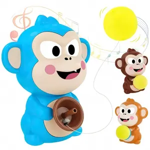 Prank Electric Monkey Launcher Party Game, Fun Card Adventure Toy, Random Launch Interactive Desk Game, Kids Gift, Holiday Present