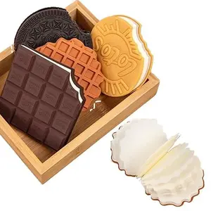 Chocolate Notebook, Chocolate Cookies Odd Shaped Notebook Paper Set Shaped Like Cookies Journals for Kids Adults Boys Girls Men Women Work School Cute Small