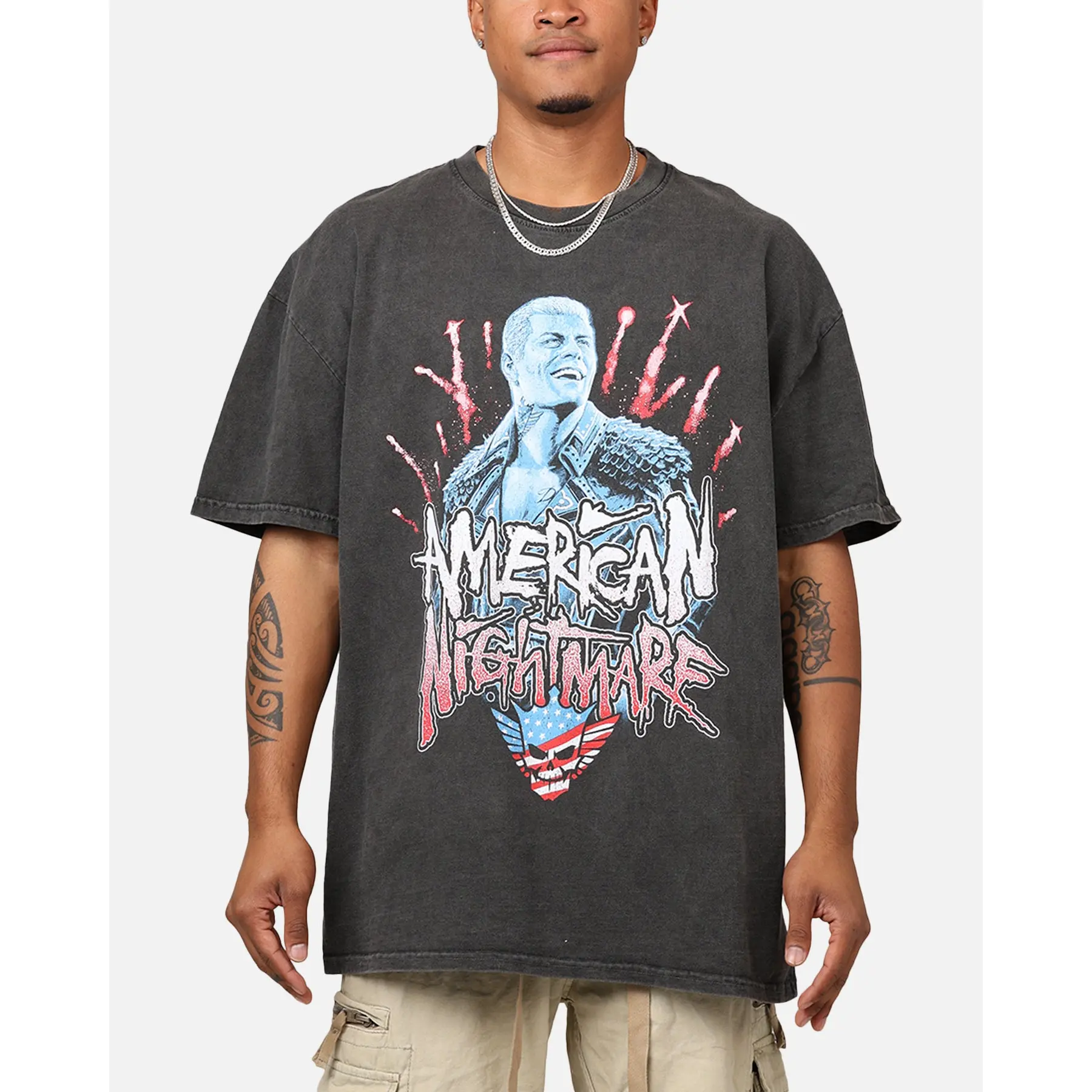 Culture Kings X WWE Cody Rhodes Heavyweight T-Shirt Black Wash