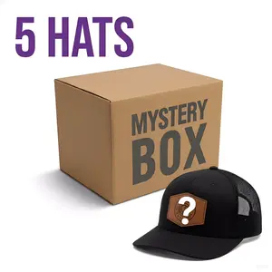 Five Randomly Picked Flat Brim Trucker Hats - Mystery Birthday Gift, Friend Gift,Christmas gifts， Mystery Box Challenge