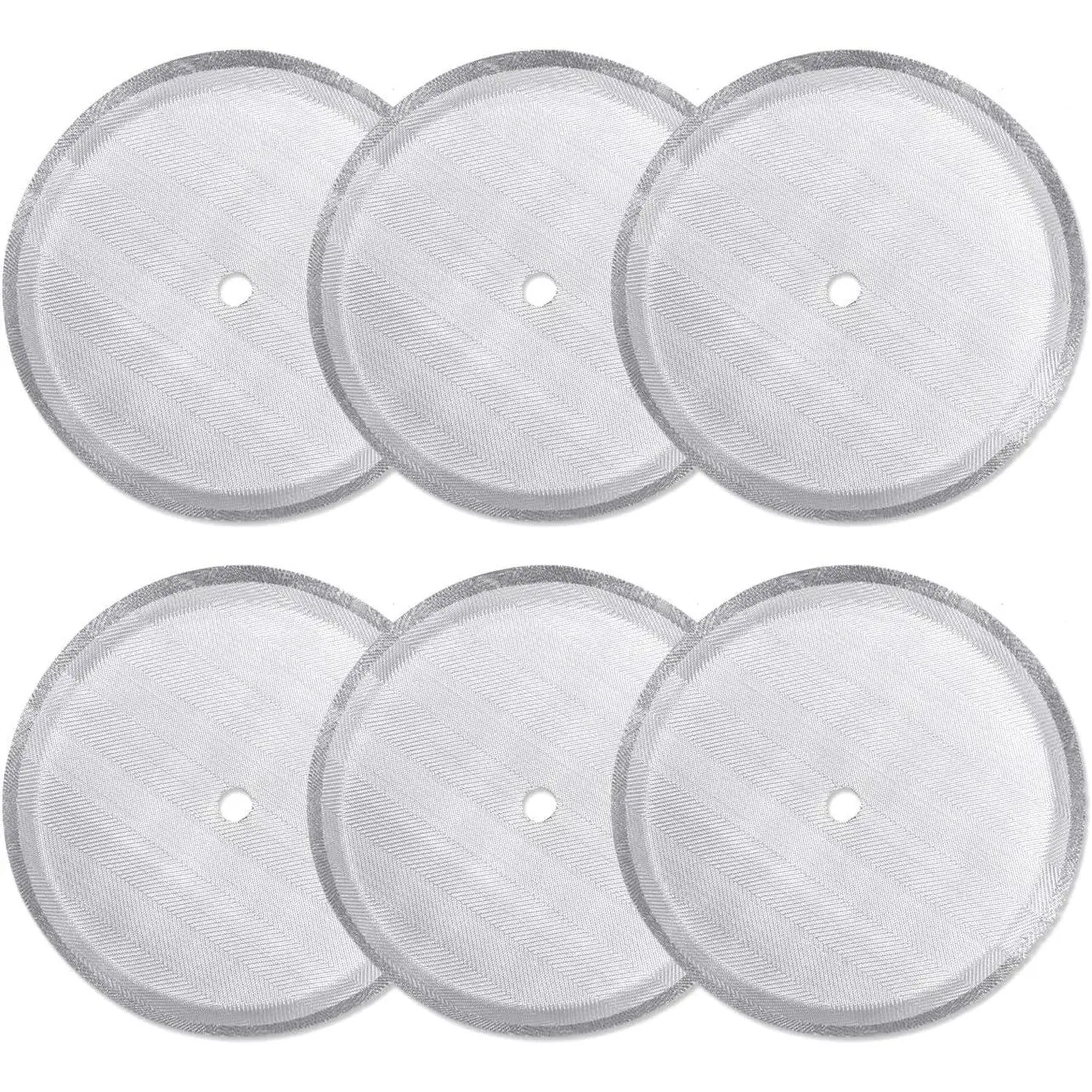 6 Pack  Press Replacement Filter Screen, Stainless Steel Mesh Filters for Universal 1000 ml / 34 oz / 8 cup  Press Coffee Makers