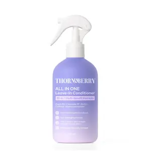 Ultra-Lightweight Biotin Leave In Conditioner For Fine Hair | Rosemary Mint Hair Detangler Spray For Women With Curly Dry Damaged Strands | Water-Based Caffeine Hydration Spray For Hair Growth & Frizz