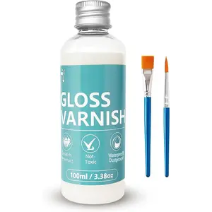 100ml Varnish - Clay  for Air Dry Clay, Helps  Cracks,  & Wear, While Adding a Clear Glossy Finish (Gloss)