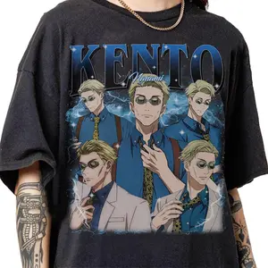 Retro 90s Vintage Kento Nanami Y2K Shirt, Anime Graphic Tee, Vintage Manga Streetwear, JJK Fan Merch Tee, Unisex