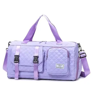 Large Capacity Travel Duffle Bag, Portable Sports Gym Storage Bag, Carry On Weekender Bag & Overnight Bag
