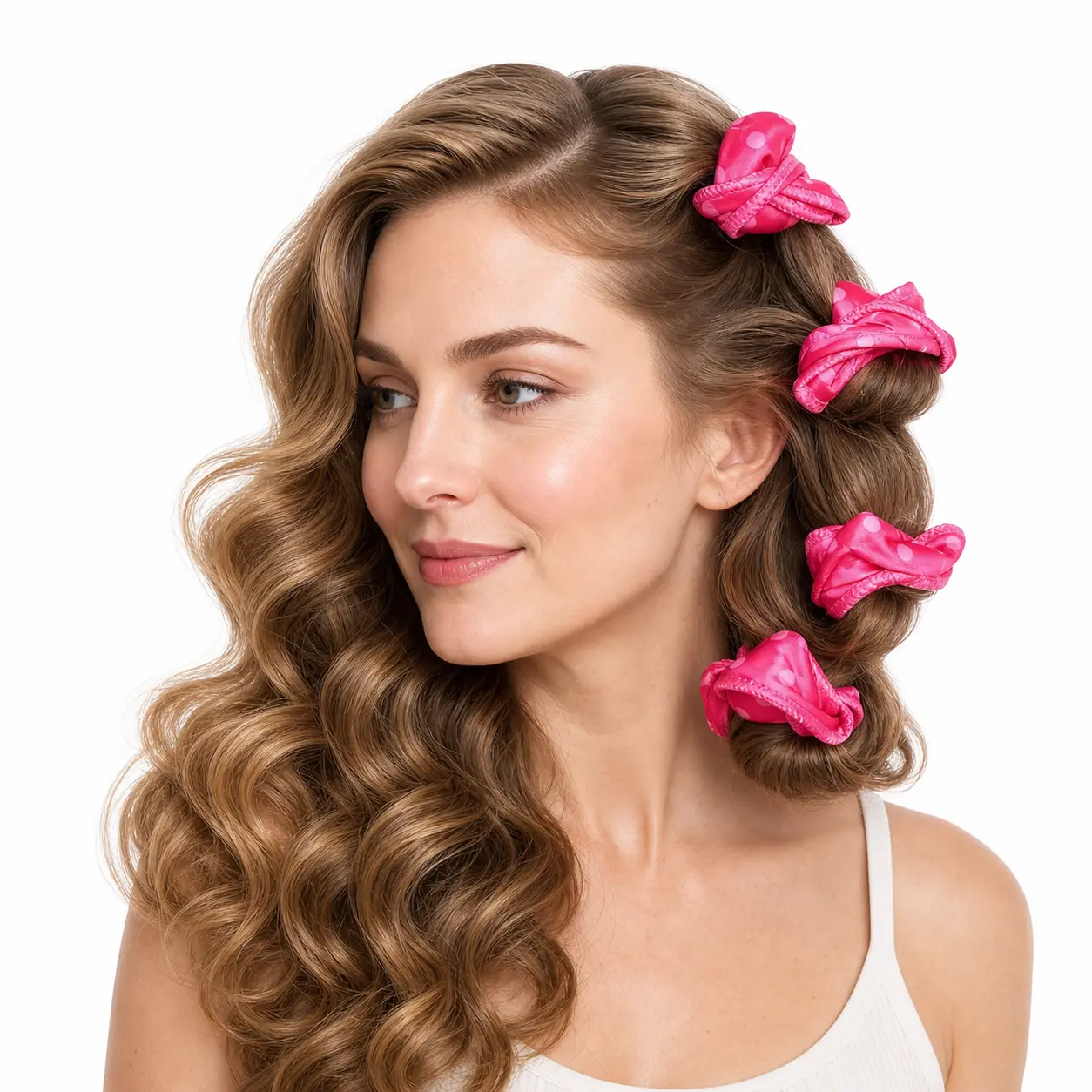 10 Pcs Flexible Soft Heatless Hair Curler Set – Overnight No-Heat Sponge Curlers for Sleeping, Damage-Free Curls & Waves, Easy DIY for All Hair Types