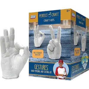SD Craftz Perfect Craft Gestures Casting Kit - 2 lb Perfect Cast & 1 lb Alginate Molding Material - USA Made - Complete Instructions for Hand & Foot Casting - Creative Artistic Journey