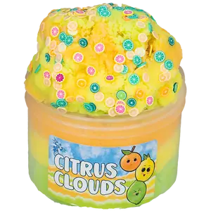Citrus Clouds Slime - Cloud Slime - Sea Dragon Slimes Shop - stress reducing, sensory play, slime therapy, fluffy, sensory regulation, cloud  slime