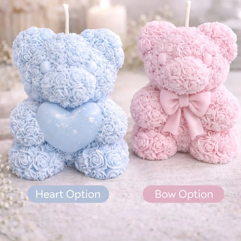 Handmade Teddy Bear Soy Wax Candles