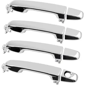 Chrome Exterior Door Handle Set Compatible with 2012-2017 Toyota Camry, 4 PCS Front Rear Left Right Handle