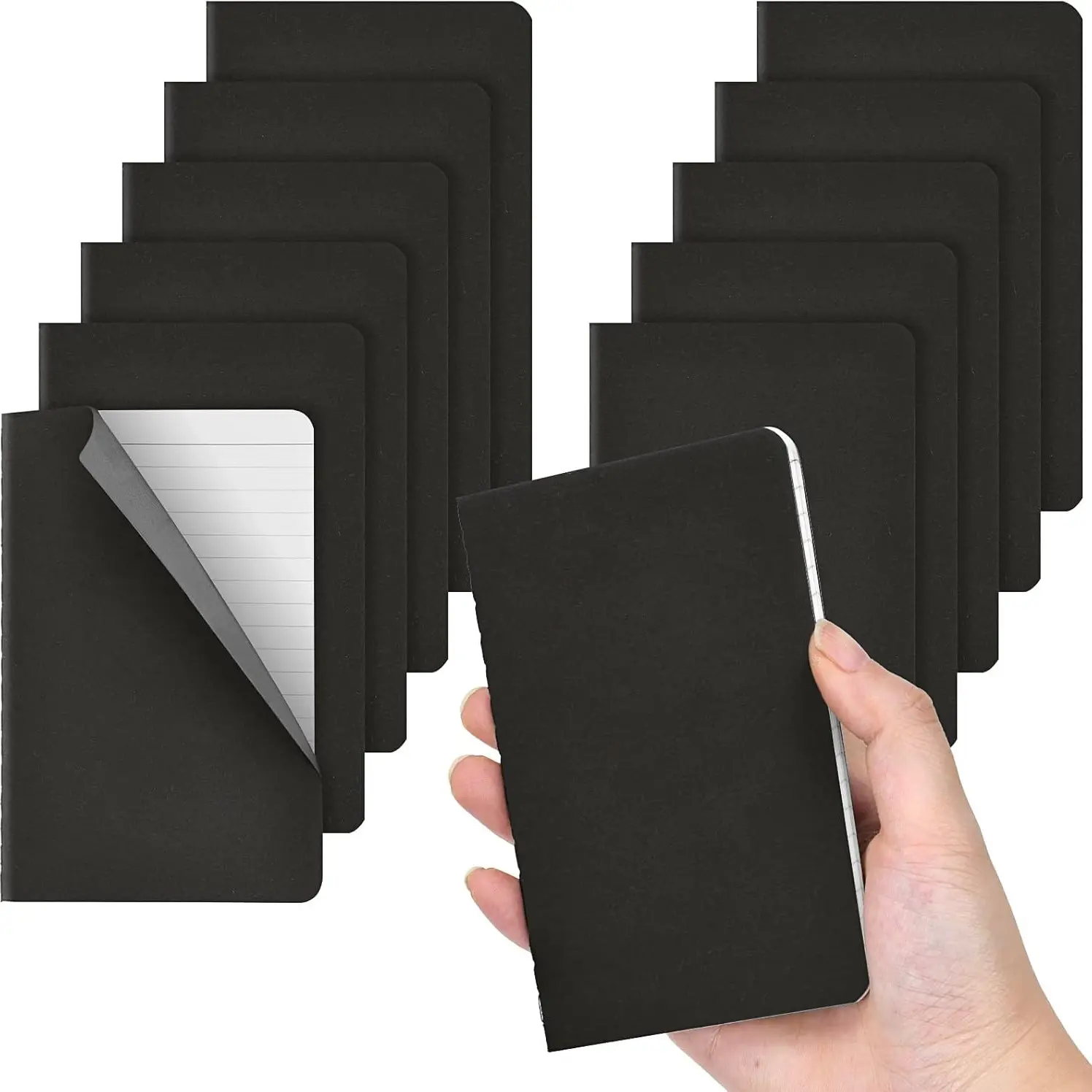 Mini Notebook Set, 3.9x5.5 Inch Soft Cover Notebooks, Memo Pad for Travel Writers, Portable Diary, 30 Pages, Ideal for Men Women Kids, Travel Diary Notebook