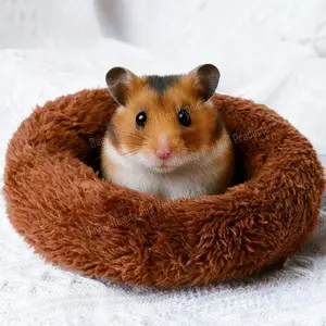 🐹 OMG 2 PACKS! Plush Arctic Fleece Hamster Warm Bed | 12cm Diameter 4cm High Cozy Nest for Hamsters/Hedgehogs/Small Pets | Ultra Soft Deep Sleep Spot | Winter Small Pet Essentials ❄️