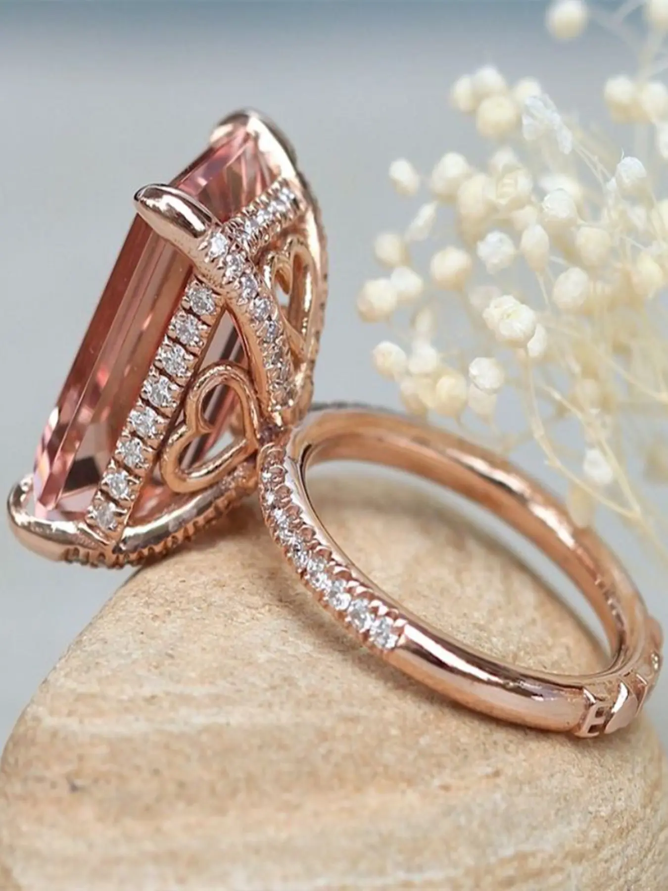 Women's Fashion Ring with Zirconia Stone, Radiant Rectangle Rings, Cubic Zirconia Rings, Elegant Casual Ring, Perfect for Valentine's Day, Vacation, Commuting, Parties, Weddings, Birthdays & More