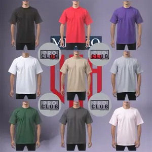 3 Pack Pro Club Heavyweight Short Sleeve T-Shirt Unisex cotton Streetwear Menswear shirts men vintage shirts women tee Beige Crewneck