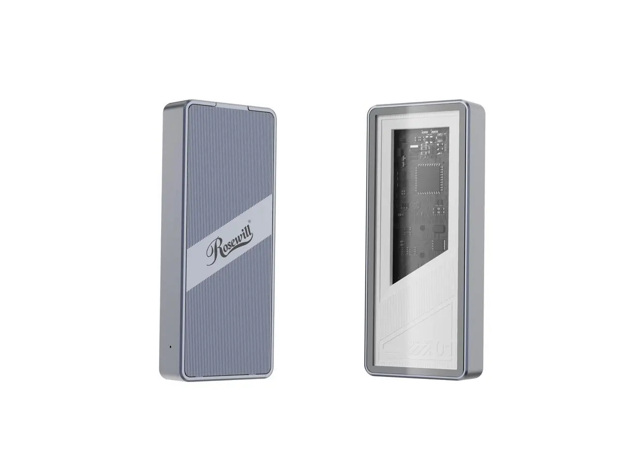 Rosewill 40Gbps M.2 NVMe SSD Enclosure with Cooling Fan, Transparent Back Plate, Support M.2 NVMe SSD up to 8TB, Compatible with Thunderbolt 3/4/USB4/3.2/2.0 M1 M2 Pro/Max, PC, MacBook, IPAD, Chrome