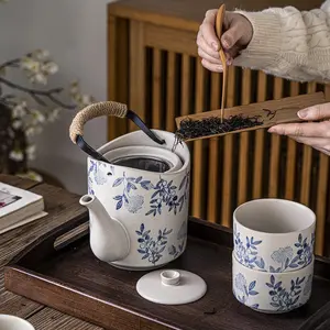 Ceramic Tea Set, 1 Teapot & 2 Tea Cups, Tea Making Tool, Tea Making Supplies for Home Office Use, Gift for Friend & Family, Ceramic Matcha Set